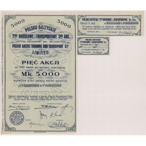 Polsko Baltyckie Tow. Handlowe i Transportowe, Em.2, 5x 1.000 mk 1922