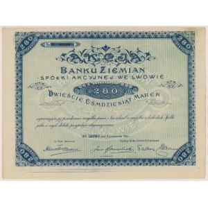 Bank Ziemianian Sp. Akc. in Lwow, 280 mkp 1920