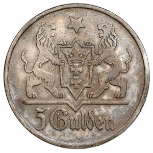 Danzig, 5 guilders 1923