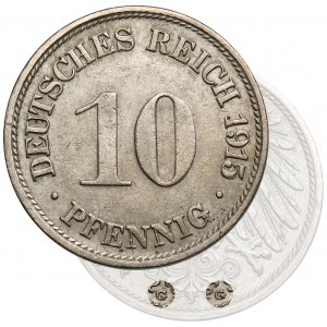 10 fenigów 1915-G - bardzo rzadka