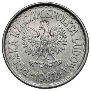 1 złoty 1982 - nabita korona