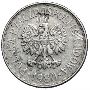 1 złoty 1980 - nabita korona