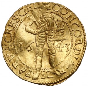 Nizozemsko, Ducat 1643 - Gelderland - velmi pěkný