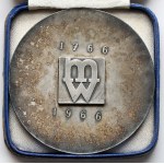 Medal, 200 lat Mennicy Warszawskiej 1766-1966 - tombak srebrzony - rzadkość