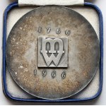 Medal, 200 years of the Warsaw Mint 1766-1966 - silver-plated tombac - rare
