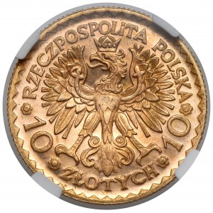 10 zlatých 1925 Chrobry - PROOF LIKE