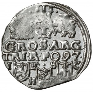 Zygmunt III Waza, Trojak Bydgoszcz 1597 - z kokardą