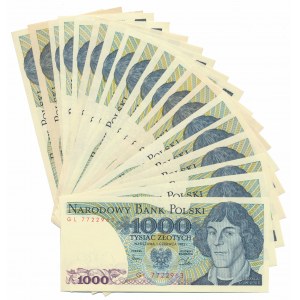 1.000 złotych 1982 - MIX serii (19szt)