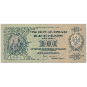10 milionů mkp 1923 - F