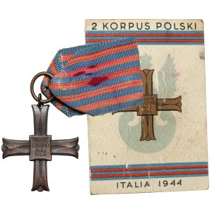 PSZnZ, Krzyż Monte Cassino [3339] + legitymacja