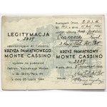 PSZnZ, Monte Cassino Cross [3339] + ID card