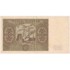 1,000 zloty 1947 - lowercase letter