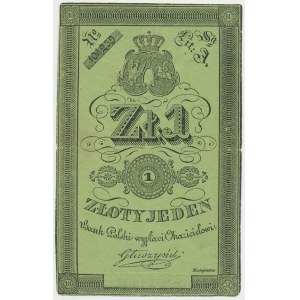Powstanie Listopadowe, 1 złoty 1831 - Głuszyński - gruby papier