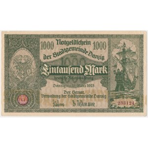 Gdansk, 1,000 marks 1923