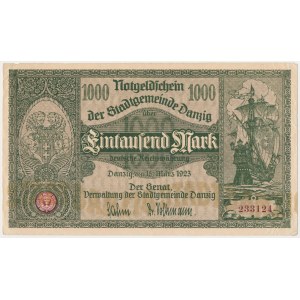 Gdaňsk, 1 000 marek 1923