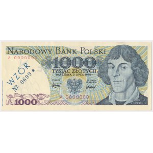 1.000 zł 1975 - WZÓR - A 0000000 - No.0699