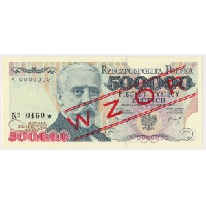 500.000 zł 1993 - WZÓR - A 0000000 - No.0160