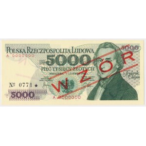 5.000 zł 1982 - WZÓR - A 0000000 - No.0771