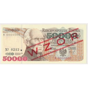 50.000 zł 1993 - WZÓR - A 0000000 - No.0213