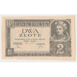 2 zloté 1936 - bez dotisku, série a číslování