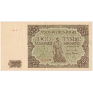 1,000 zloty 1947 - lowercase letter