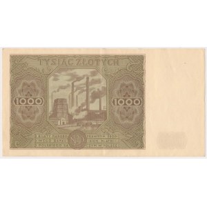 1,000 zloty 1947 - lowercase letter