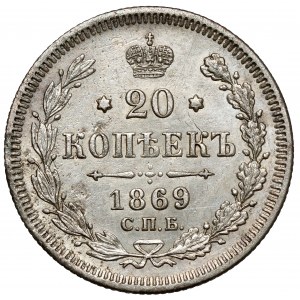Rusko, Alexander II, 20 kopejok 1869