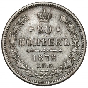 Russia, Alexander II, 20 kopecks 1872