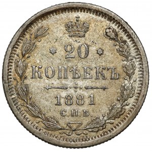 Rosja, Aleksander II, 20 kopiejek 1881