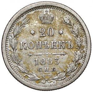 Rosja, Aleksander III, 20 kopiejek 1883