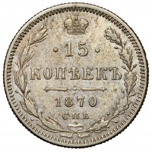 Russia, Alexander II, 15 kopecks 1870