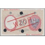 20 złotych 1919 - WZÓR - A.12 - wysoki nadruk, perforacja