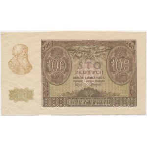 100 Zloty 1940 - ohne Serie und Nummerierung
