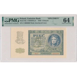 5 Zloty 1940 - MODELL - Ser.C 0000000