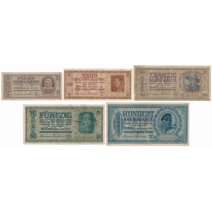 Ukraine, 5 - 100 Karbovanets 1942 (5pcs)