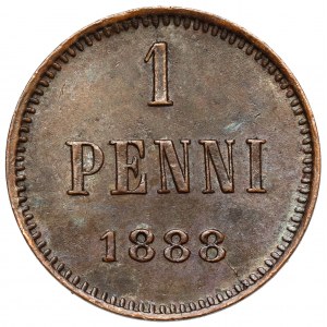 Finland / Russia, Alexander III, 1 penni 1888