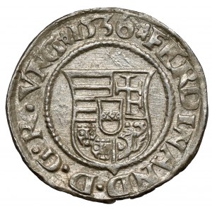 Węgry, Ferdynand I, Denar 1536, Kremnica