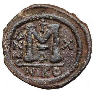 Bizancjum, Justyn II i Sofia (565-578 n.e.) Follis, Nikomedia