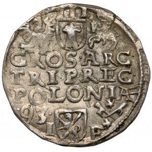 Sigismund III. Wasa, Trojak Poznań 1593 - breites Gesicht