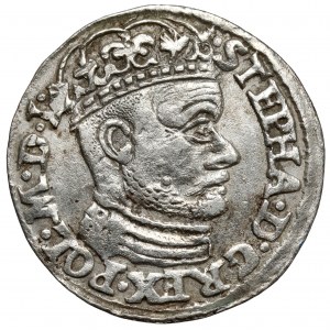 Stefan Batory, Trojak Olkusz 1585 GH - Schlauch - Steine