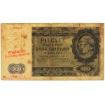 500 Zloty 1940 - A - ORIGINAL beschriftet und als Fälschung gestempelt