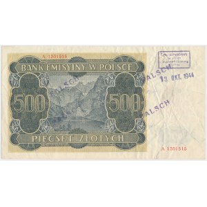 500 Zloty 1940 - Londoner Fälschung