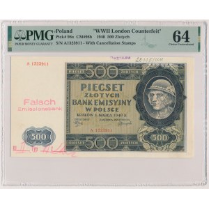 500 złotych 1940 - fałszerstwo londyńskie