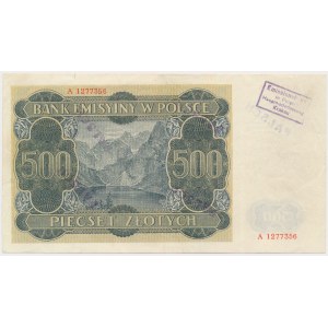 500 Zloty 1940 - Londoner Fälschung mit unvollständiger Prägung