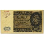 500 zlotých 1940 - londýnsky falzifikát s neúplnou pečiatkou