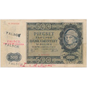 500 Zloty 1940 - Fälschung eines anderen Typs