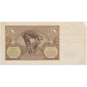 10 złotych 1940 - fałszerstwo ze stemplem FALSCH EMISSIONSBANK