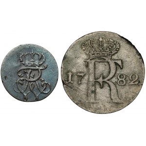 Německo, Prusko, Fenig 1796-A a 1/24 tolaru 1782-E, sada (2ks)