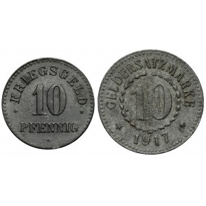 Kempen (Kepno) and Posen (Poznań) 10 fenig, set (2pcs)