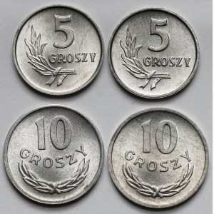 5-10 groszy 1962-1969, zestaw (4szt)
